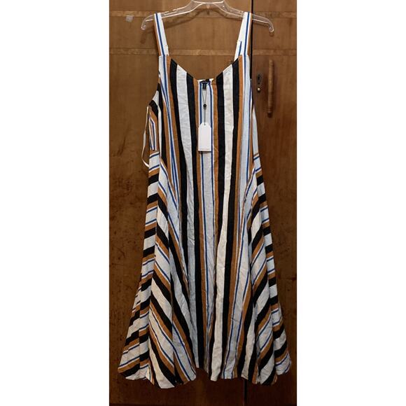 International Standard Linen Halter Maxi Dress Size Small NWT Adjustable Straps - Picture 1 of 6